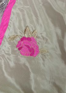 beutiful pink and golden jacket gown for women
