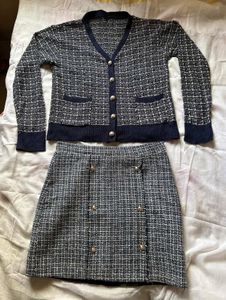 Tweed Cardigan & Skirt Set