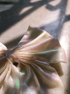 Holographic and Iridescent Hair Bow (Big)Topper