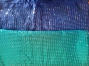 Doule Shaded Sequin Saree Without Blouse