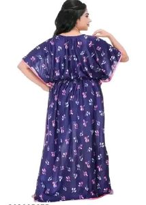 Printed Nightwear Fancy Satin silky stylish Printe