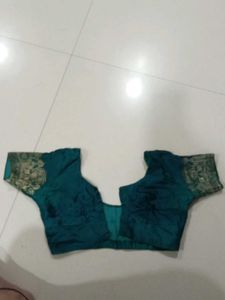 Green Pattu Blouse