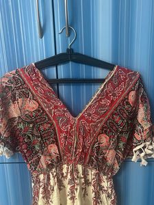 Boho Chic Maxi Dress-L Size
