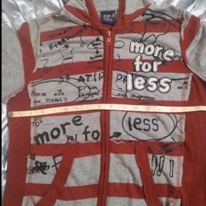 Striped Zip-Up warm Hoodie