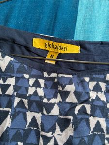 Blue Printed Top