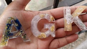 Resin Alphabet Keychains
