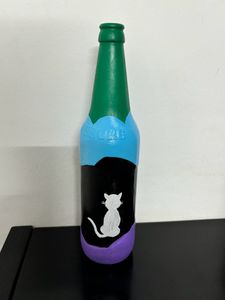 Handpainted glass bottles