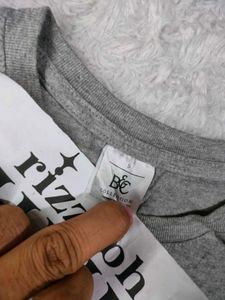 Grey Printed T Shirt