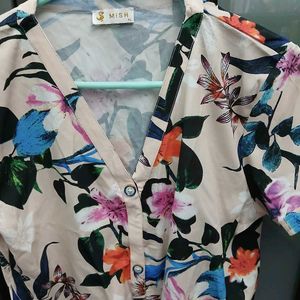 Floral Tie-Front Top