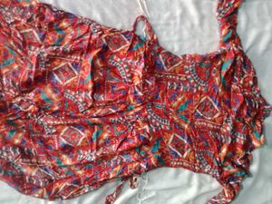 Red Bohemian Print Frock ✨