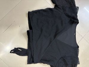 Wrap Up Black Mesh Top
