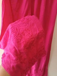 Rose Pink Handwork Chikankari Suit