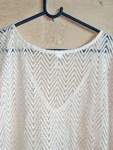 🇨🇳NOW Oversized See-through Long Top Netted