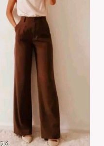 Brown Wide Leg Korean pant