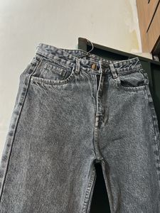 Grey Straight Leg Jeans