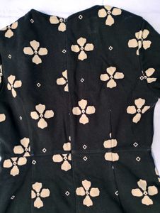 Elegant Black Floral Dress