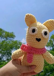 Handmade Crochet Bear with Scarf