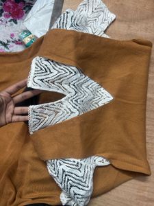 Brown A Line Dress