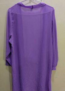 Purple Sheer Cardigan