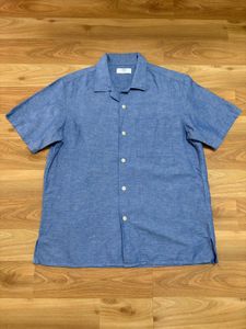 Uniqlo Blue Camp Collar Shirt