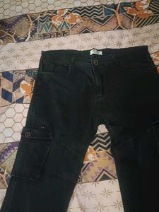 Black Cargo Jeans