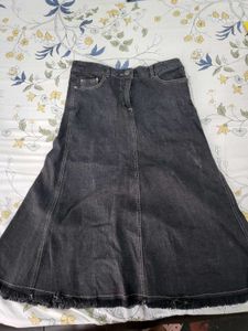 Denim A-Line Skirt