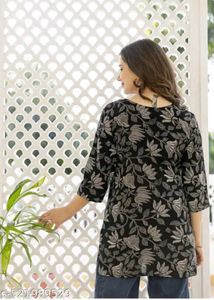 women&#39; floral print short kurti