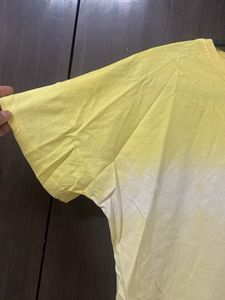 Cute Yellow Tie-dye Top