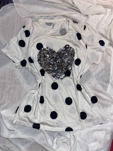 Sequin Heart Tshirt