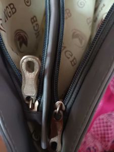 Gray Tote Bag with Gold Hardware