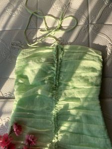 Cute mint green ruched dress