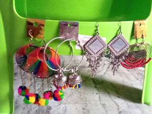Earrings Collection(4 Pairs)