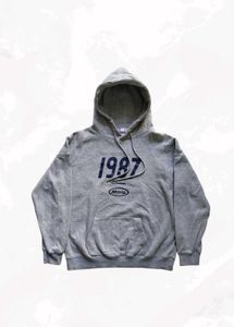 Grey &#39;1987&#39; Hoodie