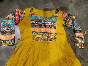 Yellow Printed Maxi Dress