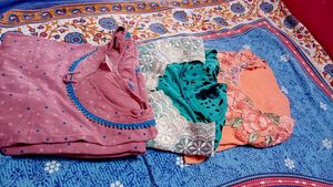 Combo 3nighty 1saree Blouse 3tops