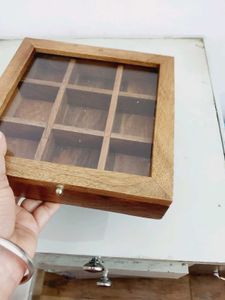 Wooden Shadow Box Display Case Oriflame