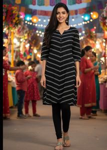 Black & White Print Kurti