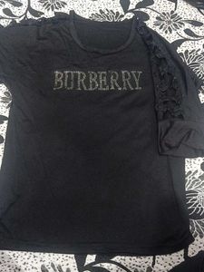 Burberry Style Black Top
