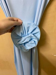 Blue Flower Detail Maxi Dress