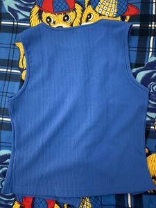 Blue Sleeveless Top