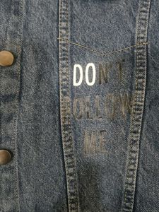 Denim Jacket with Graffiti