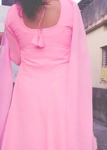 Pink Anarkali Kurta Set