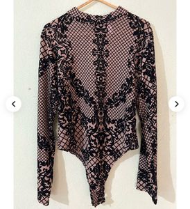 Elegant Black Lace Bodysuit