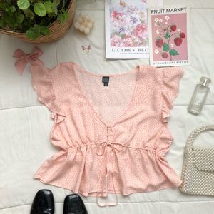 Cute Pink Print Top