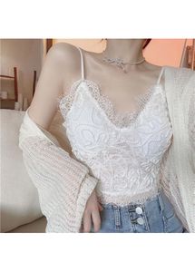 Girls Lace V-Neck Camisole Padded Spaghetti Strap