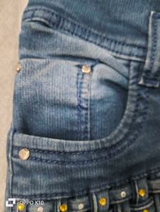 Embellished High-Waisted Jeans
