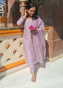 Lavender Salwar Kameez Suit