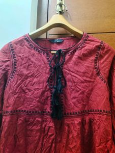 Red Embroidered Top ❤️