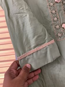 Green Embroidered Salwar Set