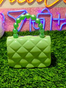 Cute Green Quilted Mini Bag